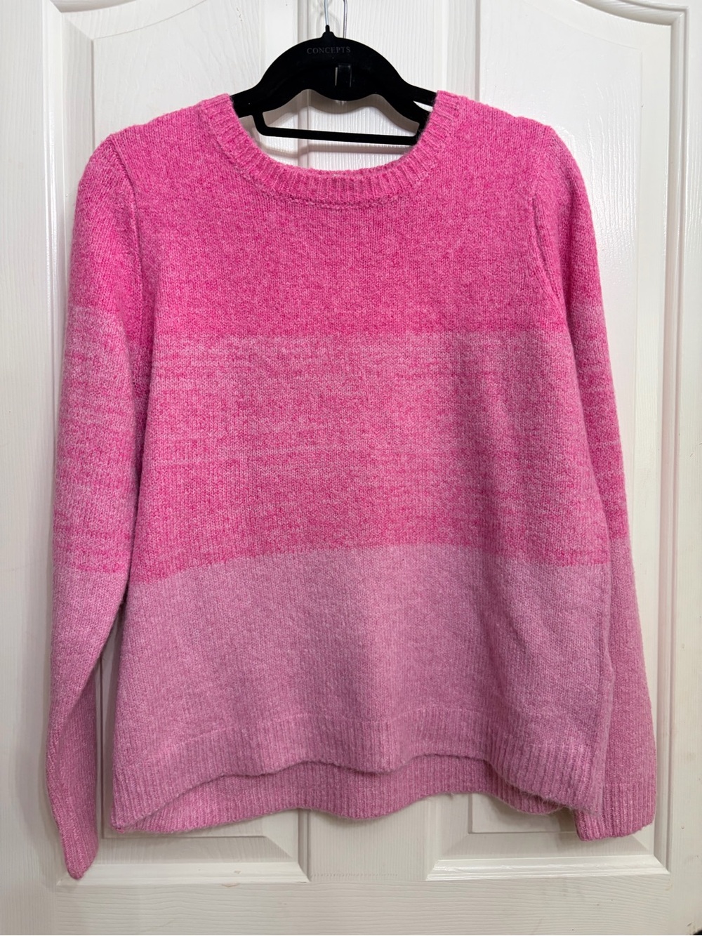 cupcakes & cashmere Pink Gradient Crewneck Sweater